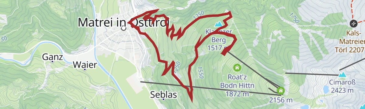 Route map: Rundwanderung Klaunzerberg